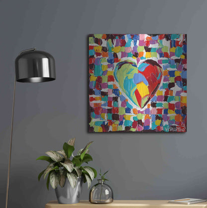 Luxe Metal Art 'Mosaic Heart I' by Carolee Vitaletti Metal Wall Art,24x24