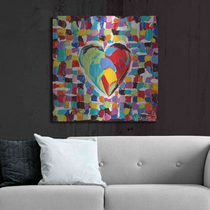 Luxe Metal Art 'Mosaic Heart I' by Carolee Vitaletti Metal Wall Art,36x36