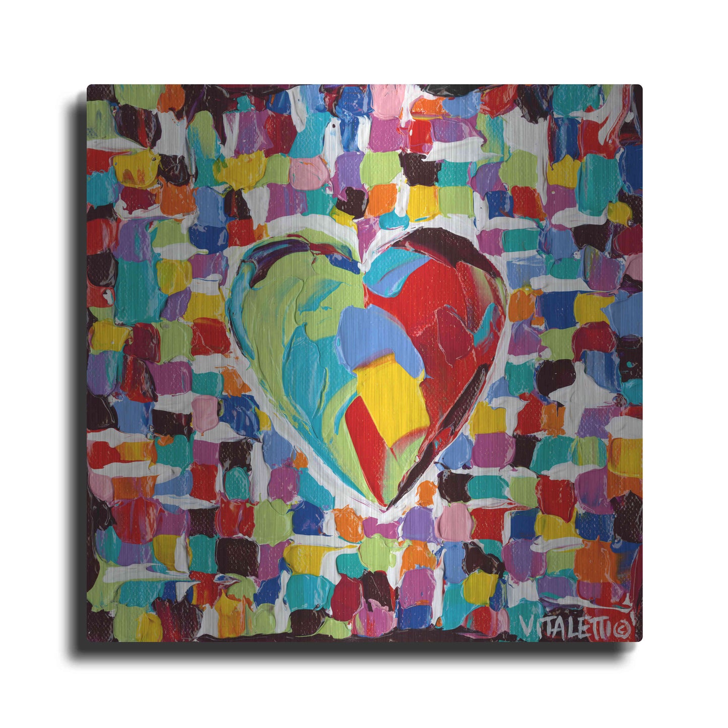 Luxe Metal Art 'Mosaic Heart I' by Carolee Vitaletti Metal Wall Art