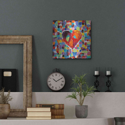 Luxe Metal Art 'Mosaic Heart III' by Carolee Vitaletti Metal Wall Art,12x12