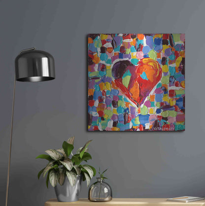 Luxe Metal Art 'Mosaic Heart III' by Carolee Vitaletti Metal Wall Art,24x24