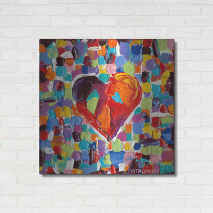 Luxe Metal Art 'Mosaic Heart III' by Carolee Vitaletti Metal Wall Art,36x36