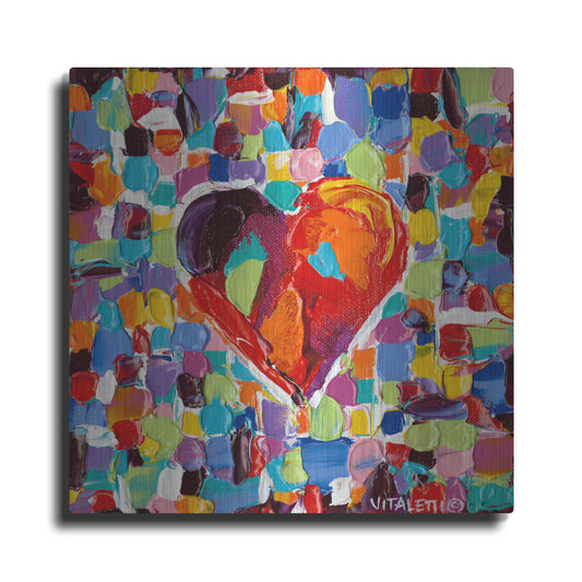 Luxe Metal Art 'Mosaic Heart III' by Carolee Vitaletti Metal Wall Art