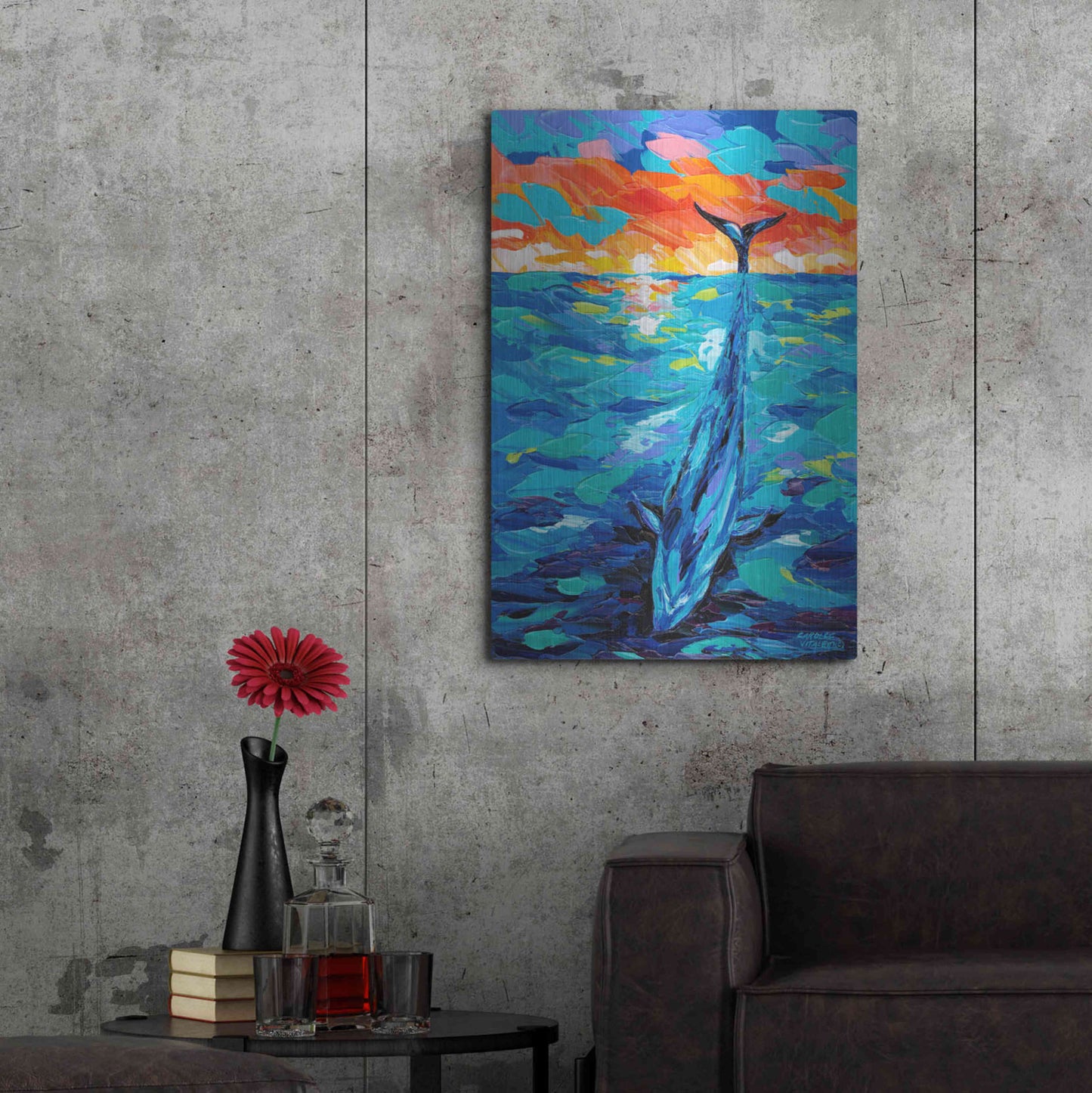 Luxe Metal Art 'Ocean Friends II' by Carolee Vitaletti Metal Wall Art,24x36