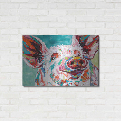 Luxe Metal Art 'Piggy I' by Carolee Vitaletti Metal Wall Art,36x24