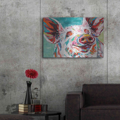 Luxe Metal Art 'Piggy I' by Carolee Vitaletti Metal Wall Art,36x24