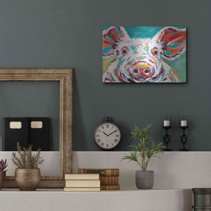 Luxe Metal Art 'Piggy II' by Carolee Vitaletti Metal Wall Art,16x12