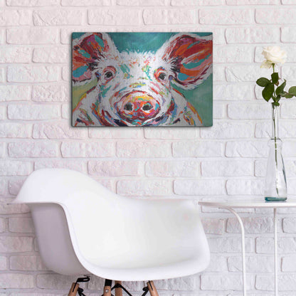 Luxe Metal Art 'Piggy II' by Carolee Vitaletti Metal Wall Art,24x16