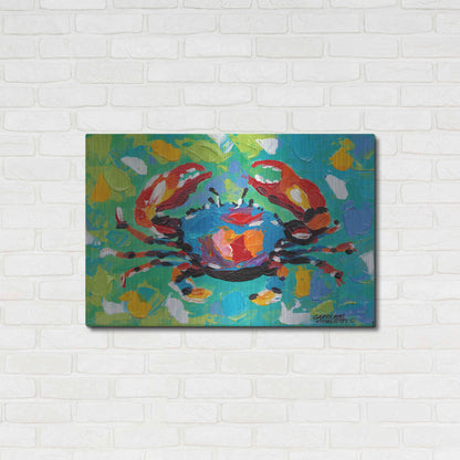 Luxe Metal Art 'Seaside Crab I' by Carolee Vitaletti Metal Wall Art,36x24