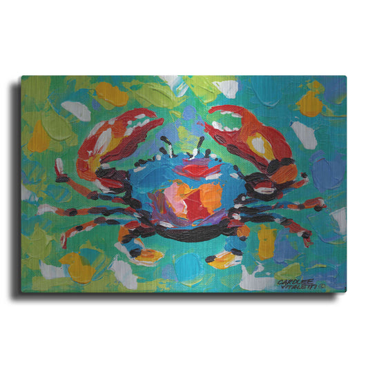 Luxe Metal Art 'Seaside Crab I' by Carolee Vitaletti Metal Wall Art