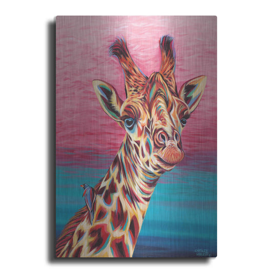 Luxe Metal Art 'Sky High Giraffe I' by Carolee Vitaletti Metal Wall Art