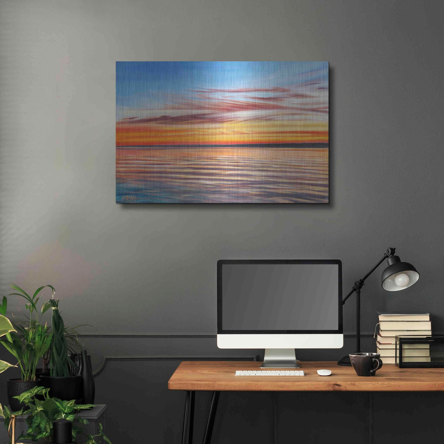 Luxe Metal Art 'Tranquil Sky I' by Carolee Vitaletti Metal Wall Art,36x24