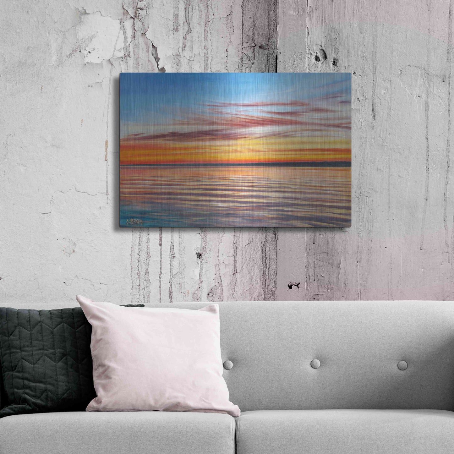 Luxe Metal Art 'Tranquil Sky I' by Carolee Vitaletti Metal Wall Art,36x24