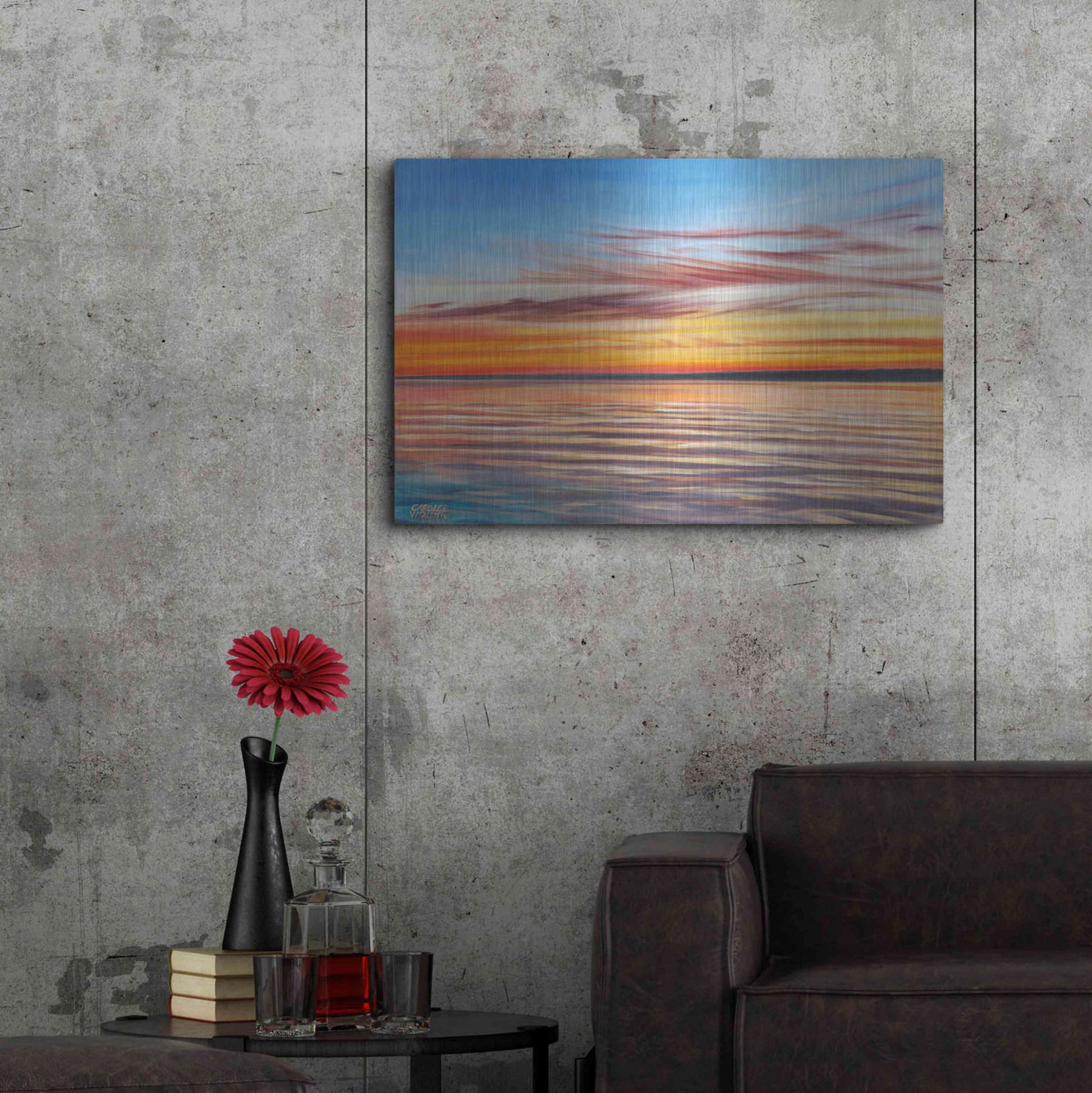 Luxe Metal Art 'Tranquil Sky I' by Carolee Vitaletti Metal Wall Art,36x24