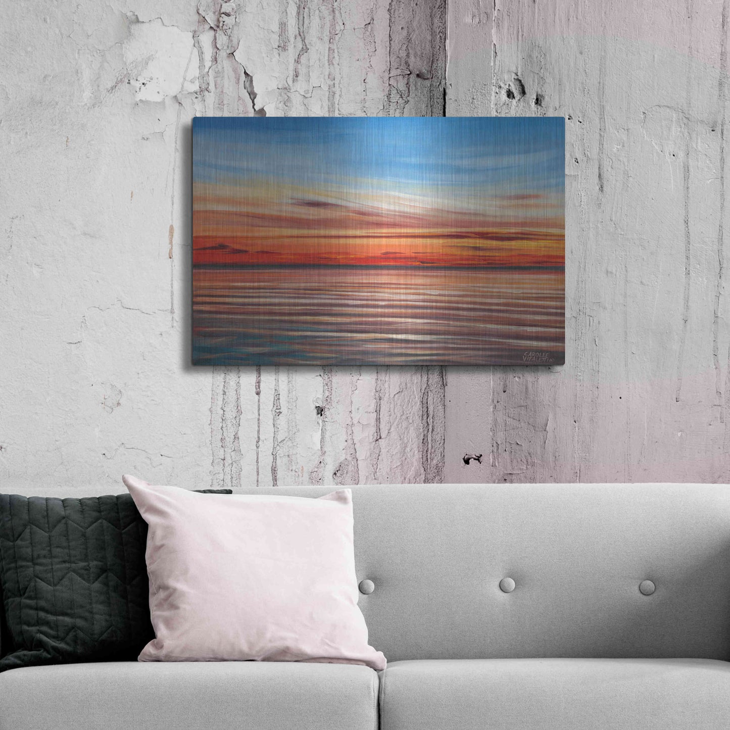 Luxe Metal Art 'Tranquil Sky II' by Carolee Vitaletti Metal Wall Art,36x24