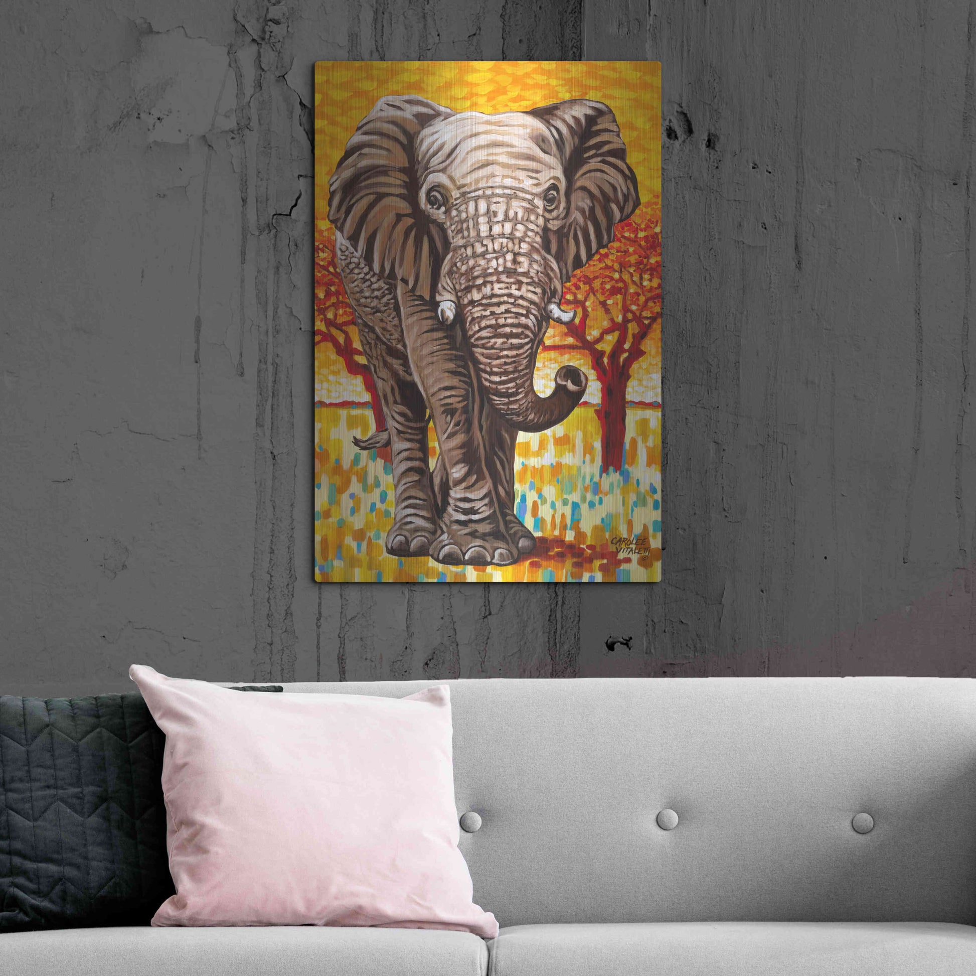 Luxe Metal Art 'Wild Africa I' by Carolee Vitaletti Metal Wall Art,24x36