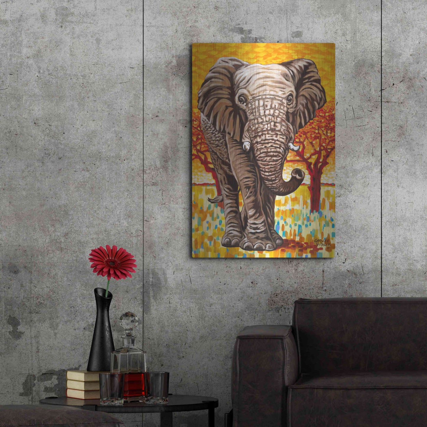 Luxe Metal Art 'Wild Africa I' by Carolee Vitaletti Metal Wall Art,24x36