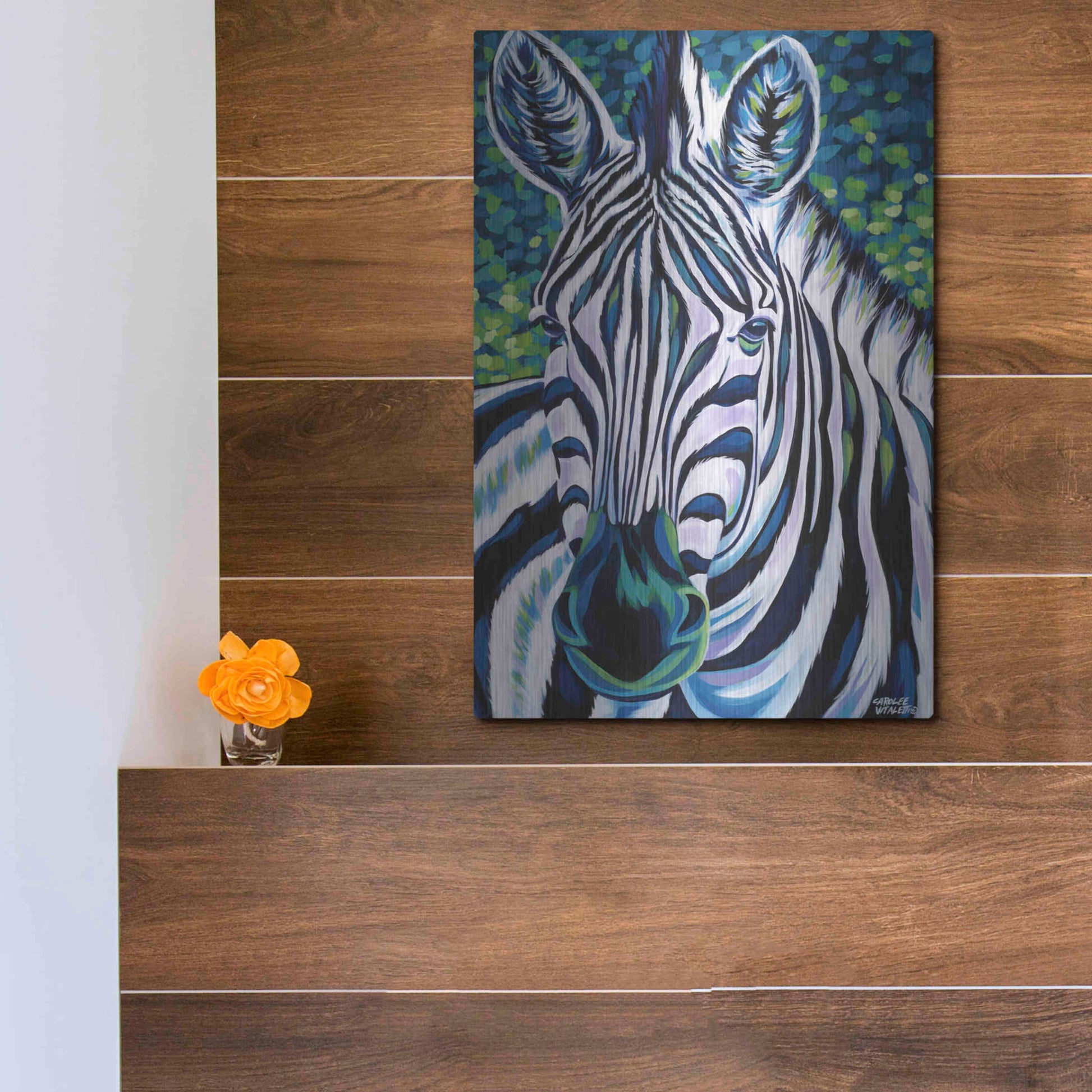 Luxe Metal Art 'Wild Africa III' by Carolee Vitaletti Metal Wall Art,12x16