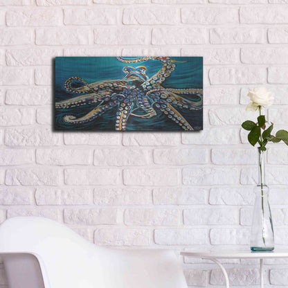 Luxe Metal Art 'Wild Octopus II' by Carolee Vitaletti Metal Wall Art,24x12