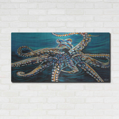 Luxe Metal Art 'Wild Octopus II' by Carolee Vitaletti Metal Wall Art,48x24