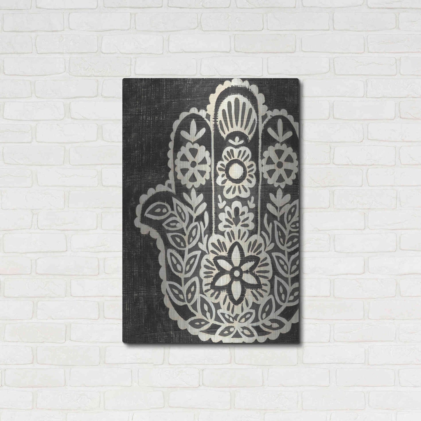 Luxe Metal Art 'Night Hamsa II' by Chariklia Zarris Metal Wall Art,24x36