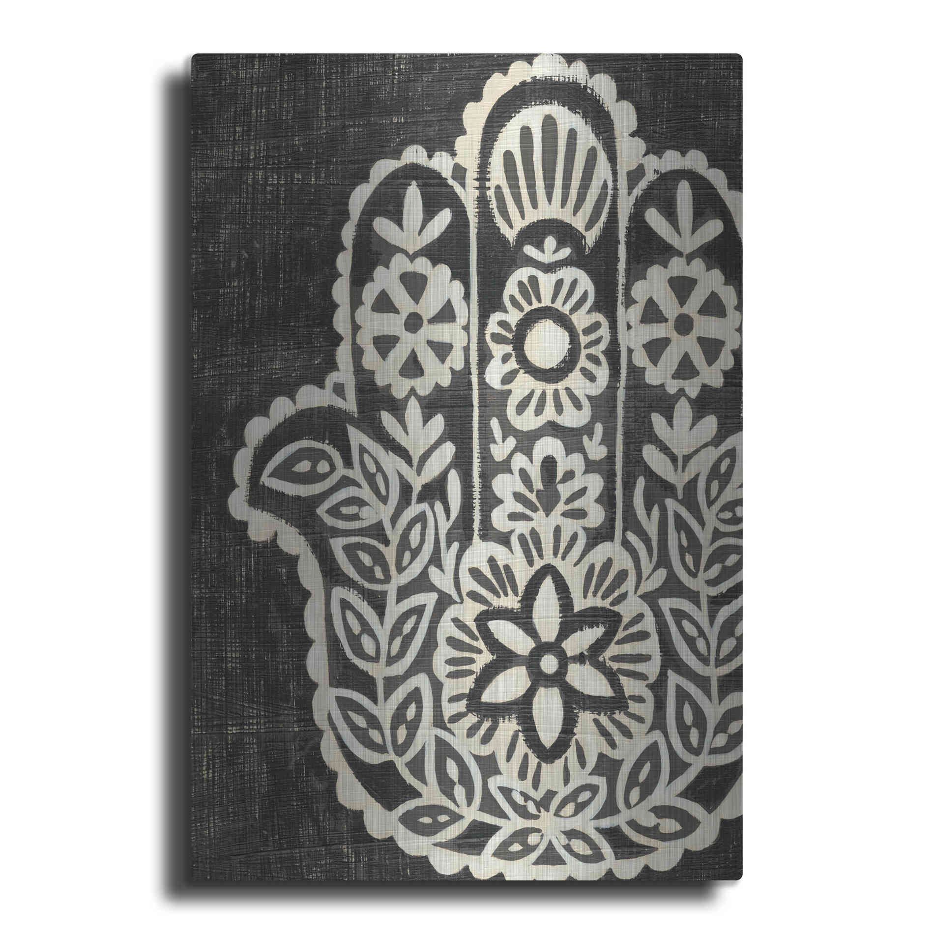 Luxe Metal Art 'Night Hamsa II' by Chariklia Zarris Metal Wall Art