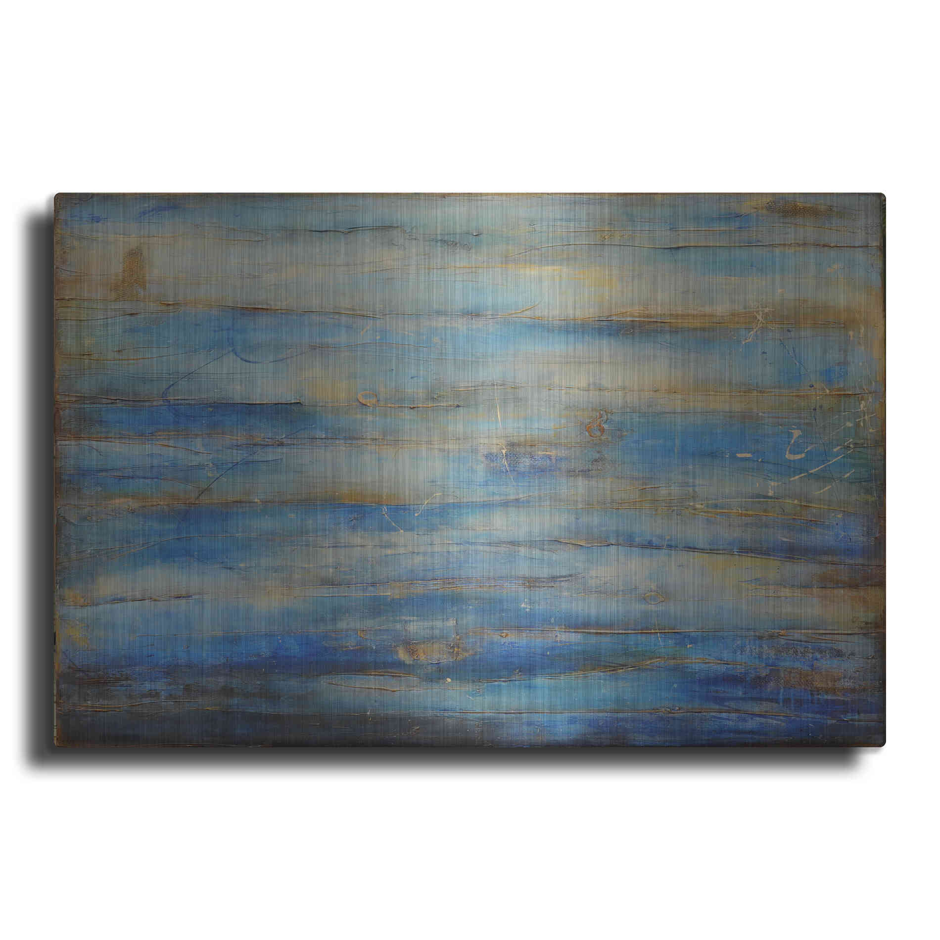 Luxe Metal Art 'Blue Bay Jazz' by Erin Ashley Metal Wall Art