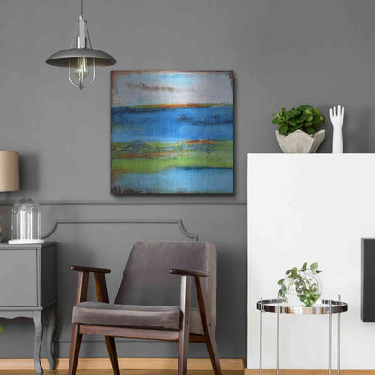 Luxe Metal Art 'Blue Ridge Escape I' by Erin Ashley Metal Wall Art,24x24