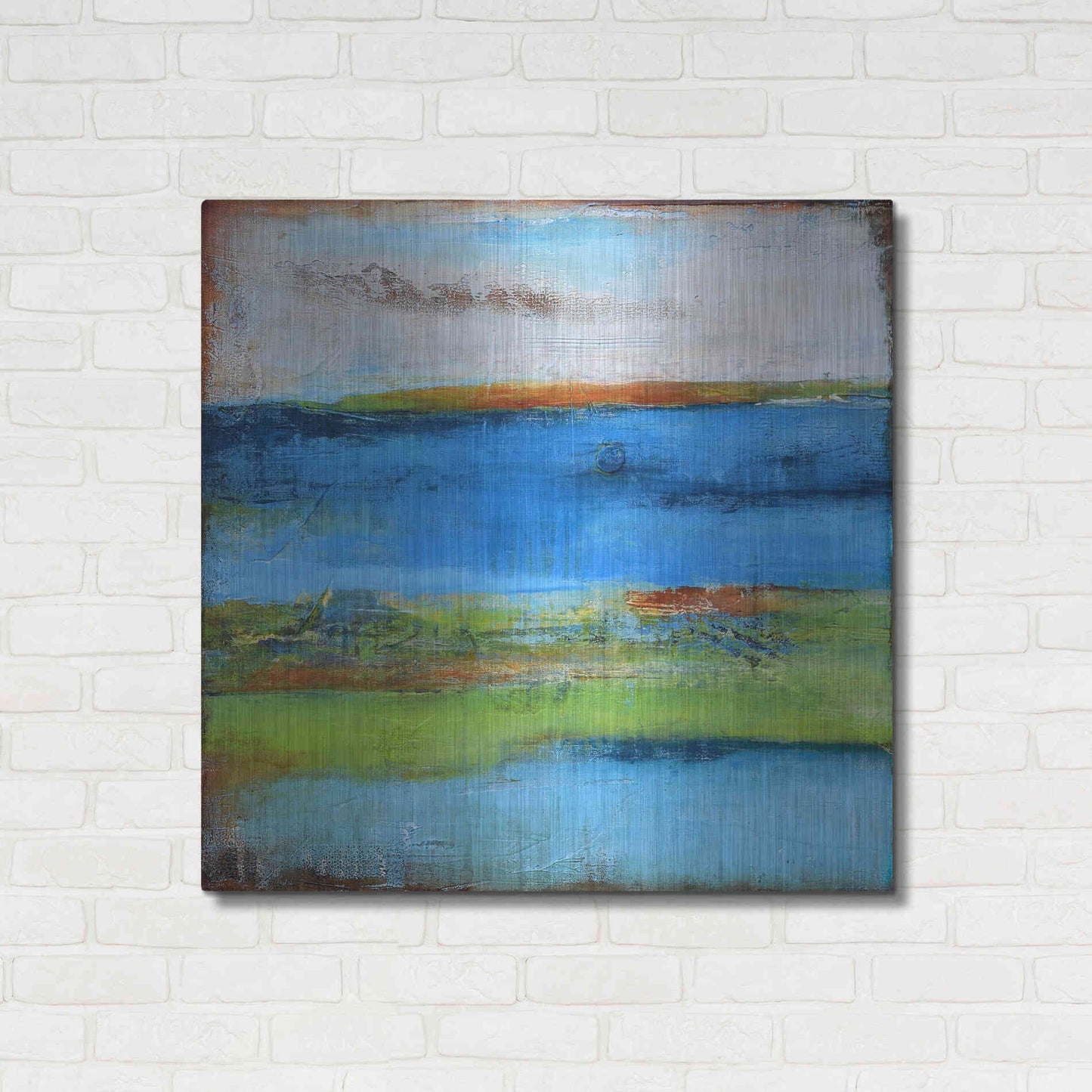 Luxe Metal Art 'Blue Ridge Escape I' by Erin Ashley Metal Wall Art,36x36