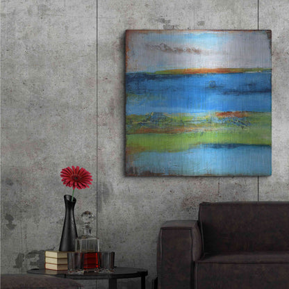 Luxe Metal Art 'Blue Ridge Escape I' by Erin Ashley Metal Wall Art,36x36