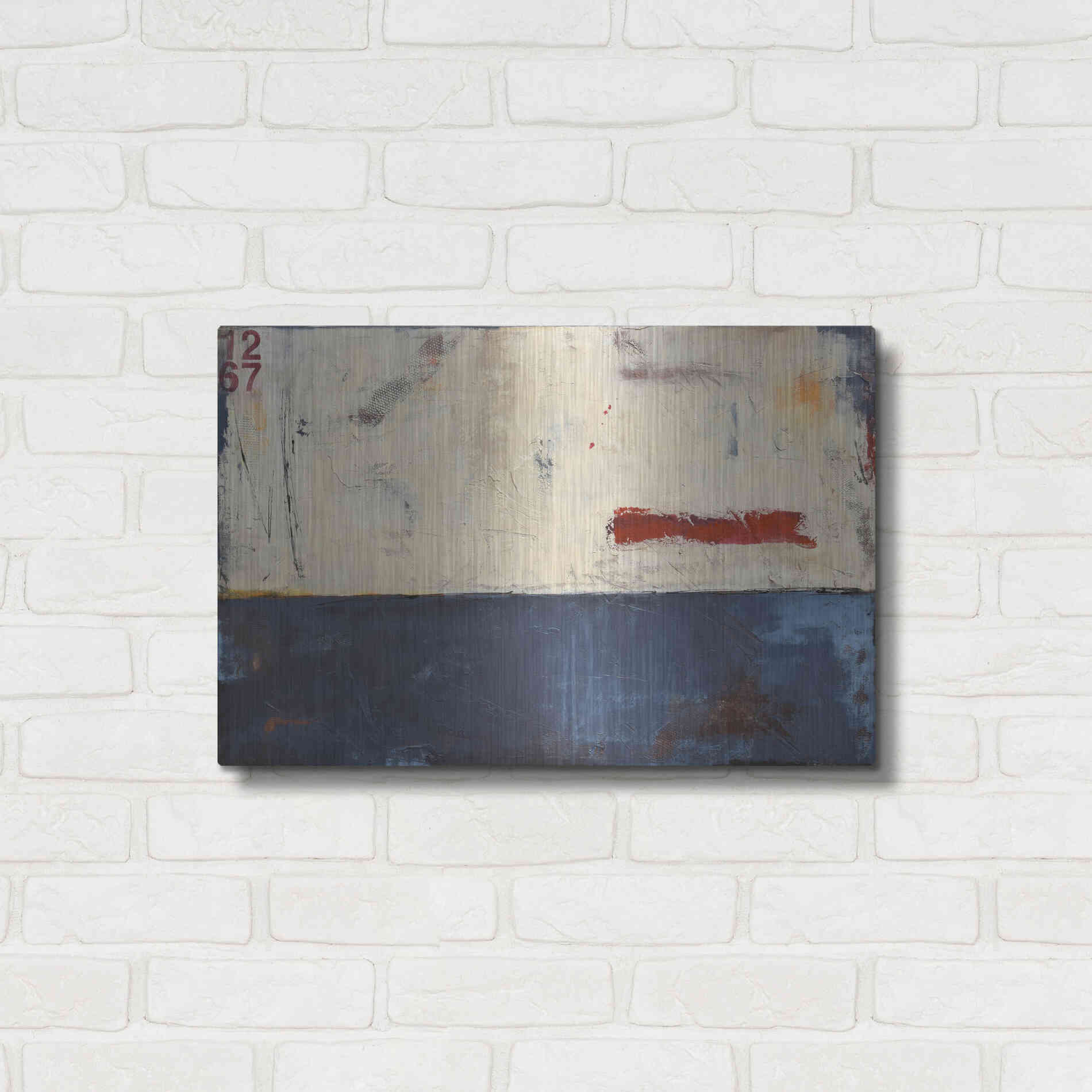 Luxe Metal Art 'Label 1267' by Erin Ashley Metal Wall Art,24x16