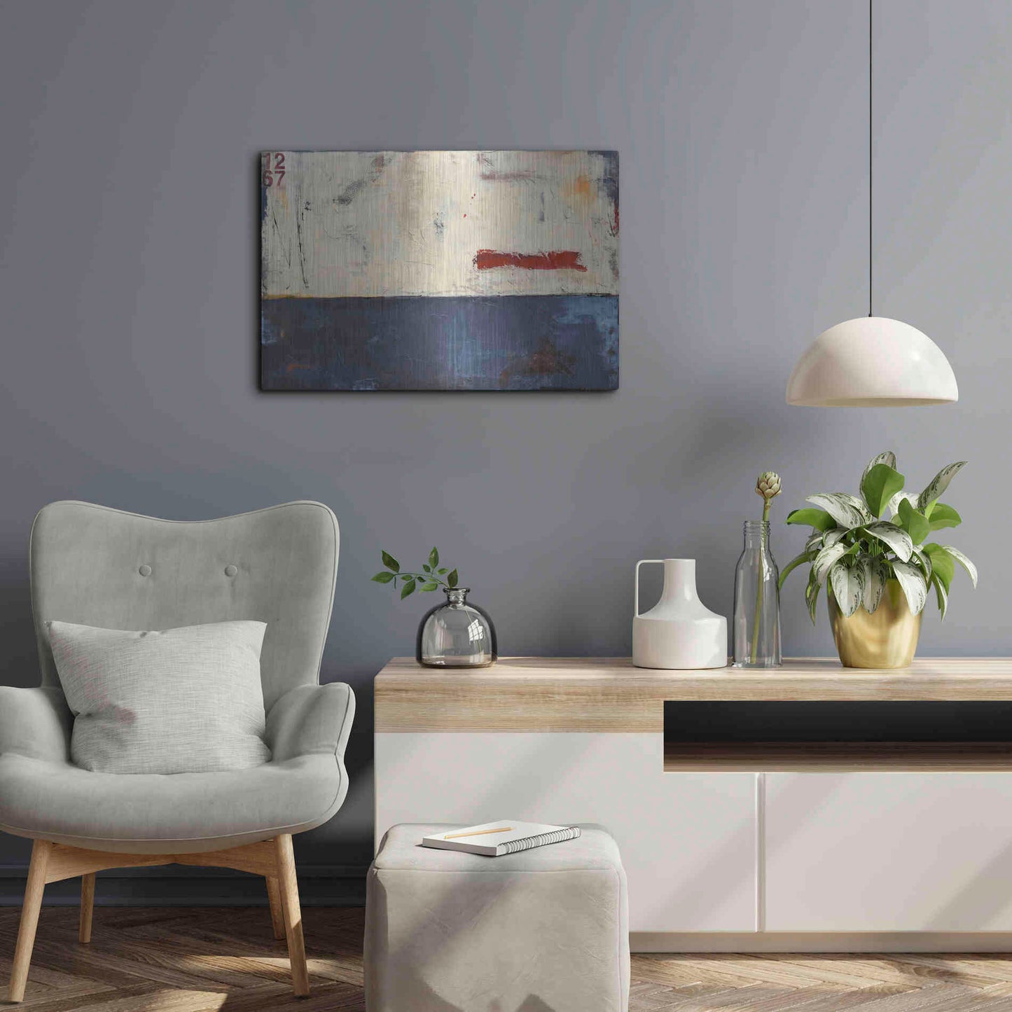 Luxe Metal Art 'Label 1267' by Erin Ashley Metal Wall Art,24x16