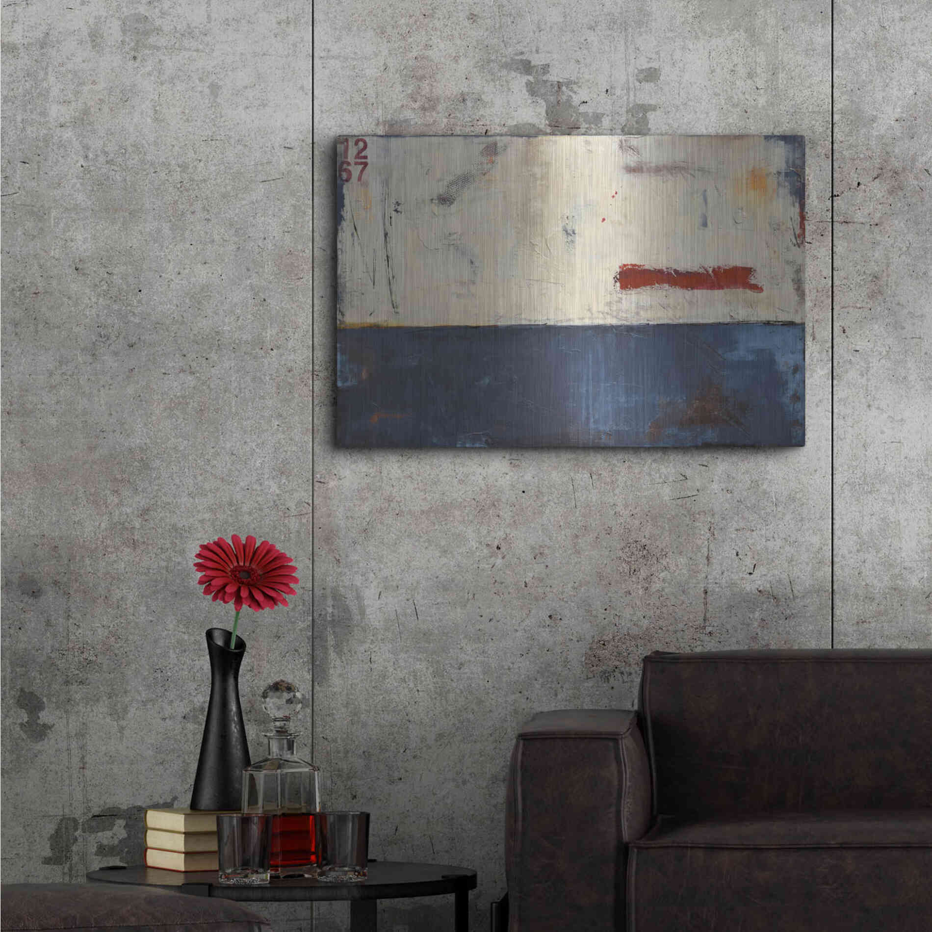 Luxe Metal Art 'Label 1267' by Erin Ashley Metal Wall Art,36x24
