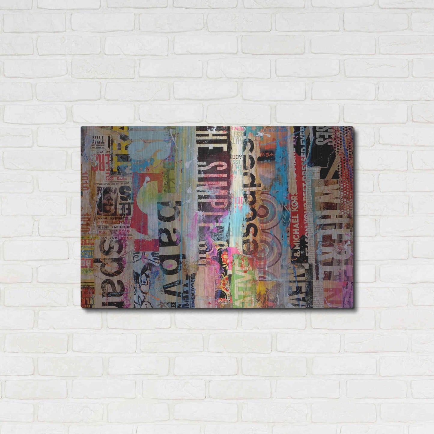 Luxe Metal Art 'Metro Mix 21 II' by Erin Ashley Metal Wall Art,36x24