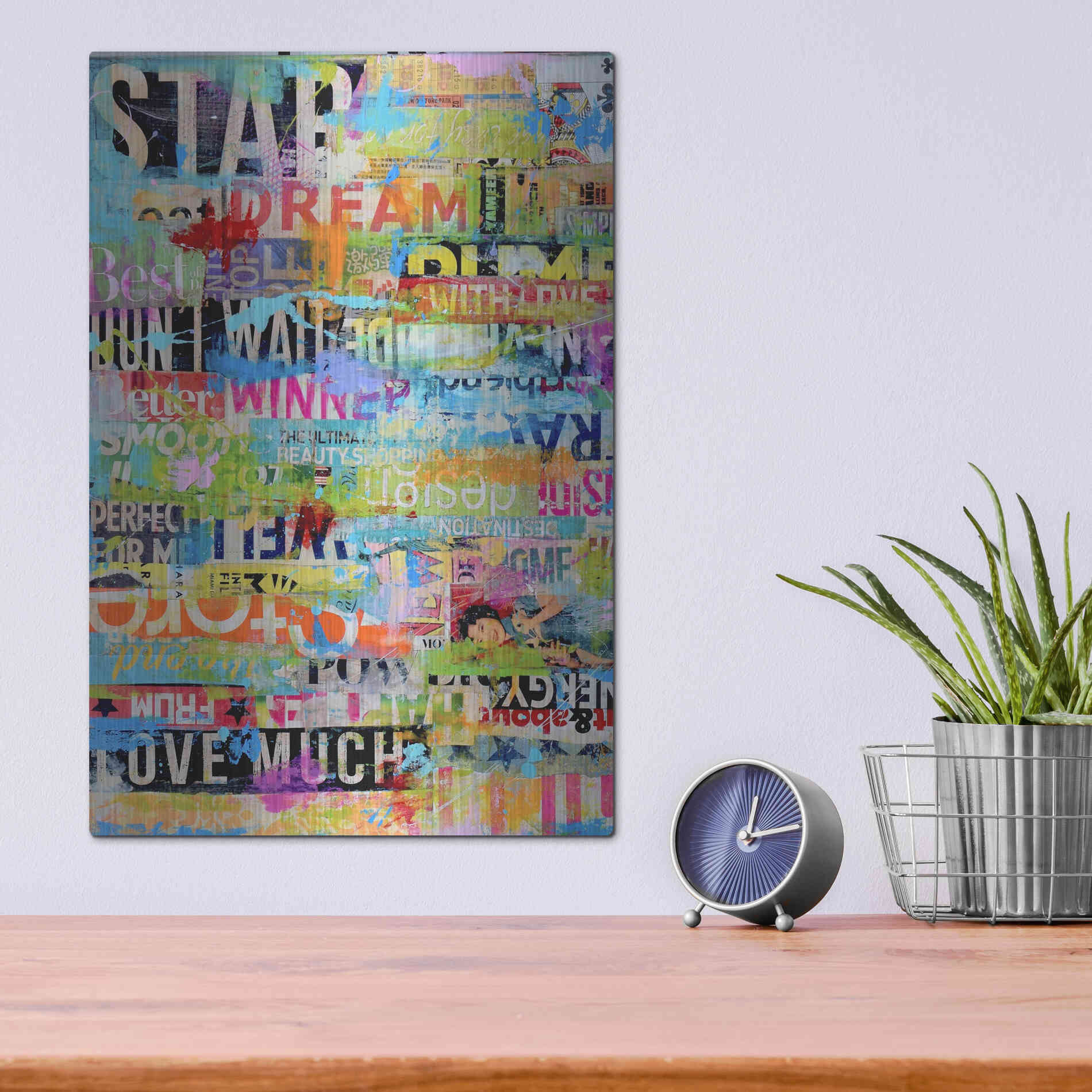 Luxe Metal Art 'Metro Mix 33 I' by Erin Ashley Metal Wall Art,12x16