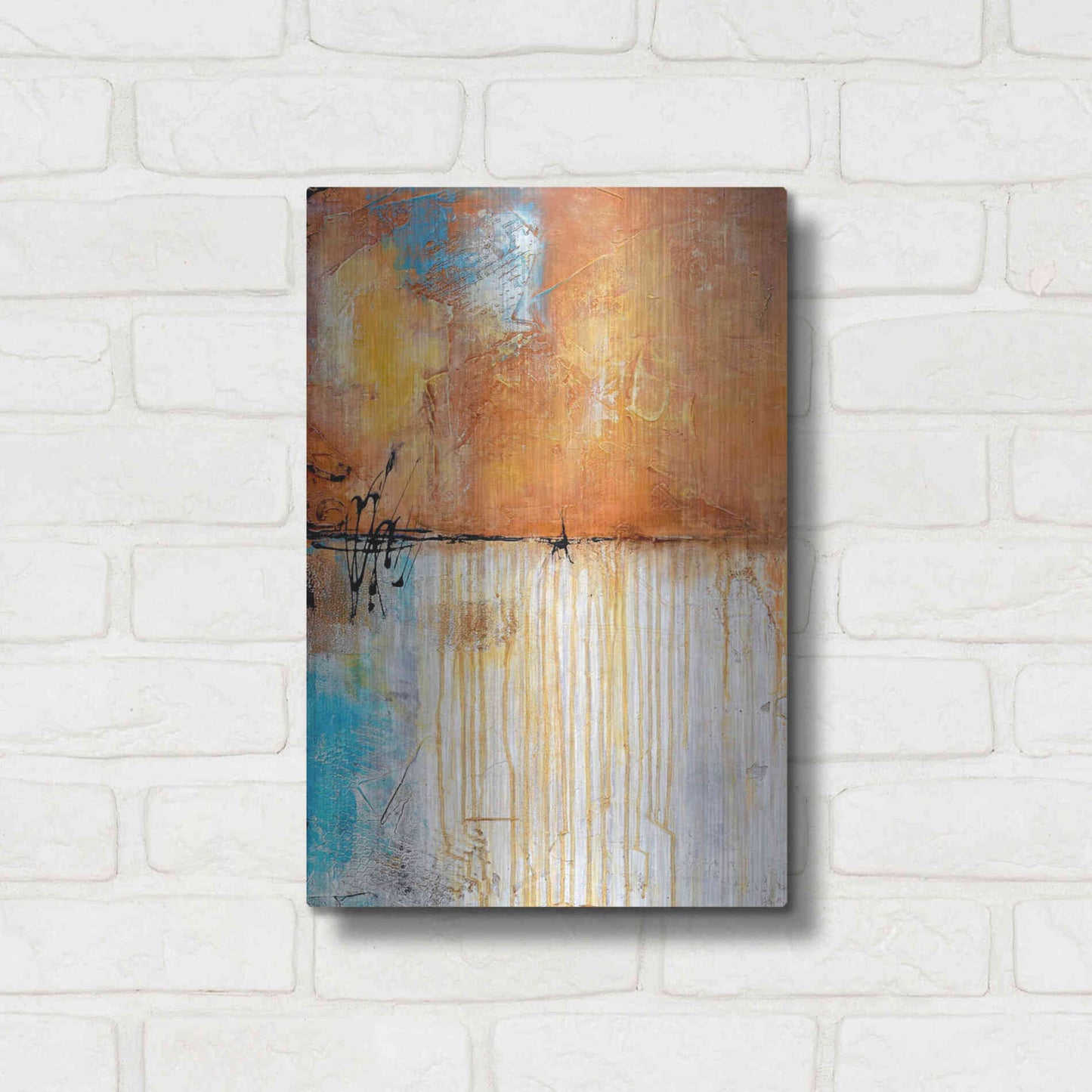 Luxe Metal Art 'November Rain I' by Erin Ashley Metal Wall Art,12x16