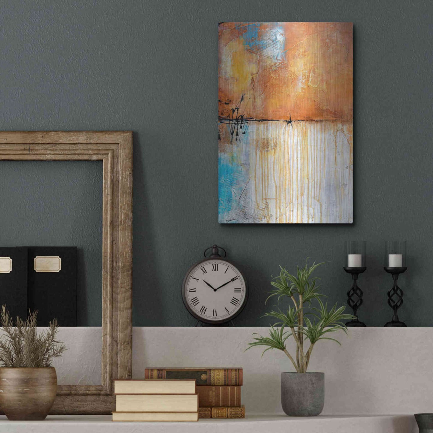 Luxe Metal Art 'November Rain I' by Erin Ashley Metal Wall Art,12x16