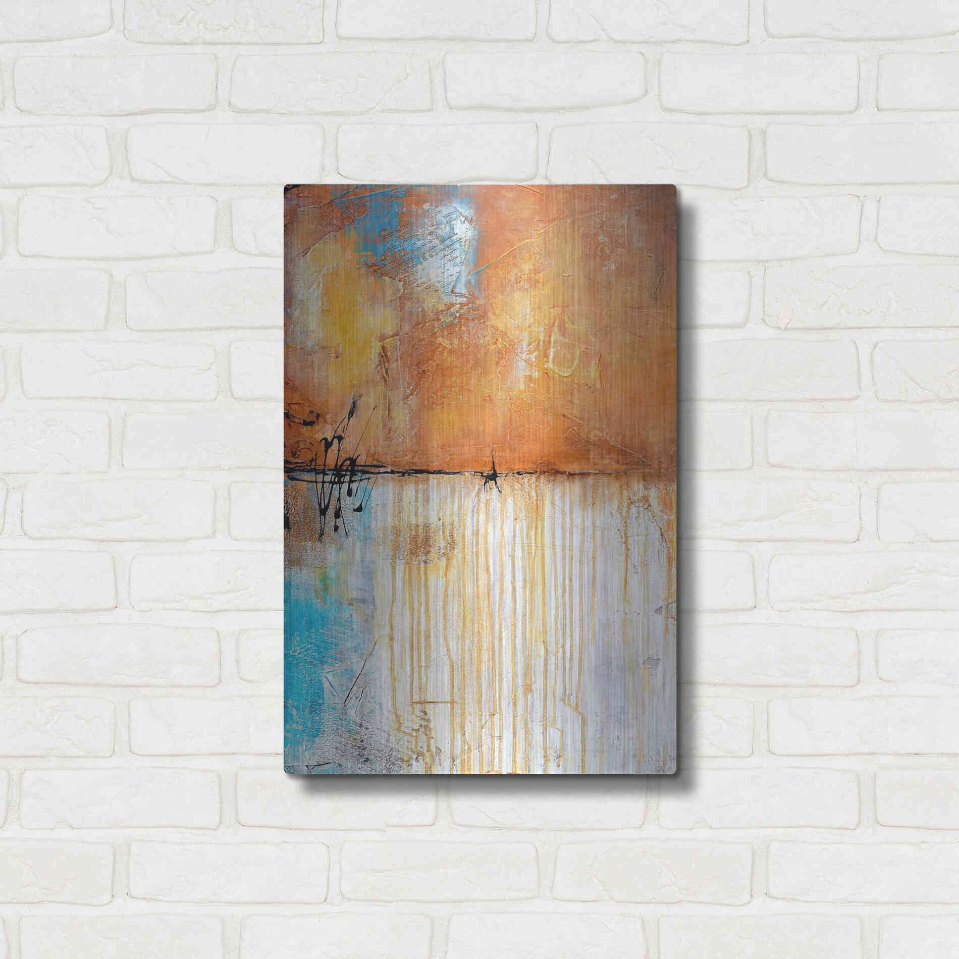 Luxe Metal Art 'November Rain I' by Erin Ashley Metal Wall Art,16x24