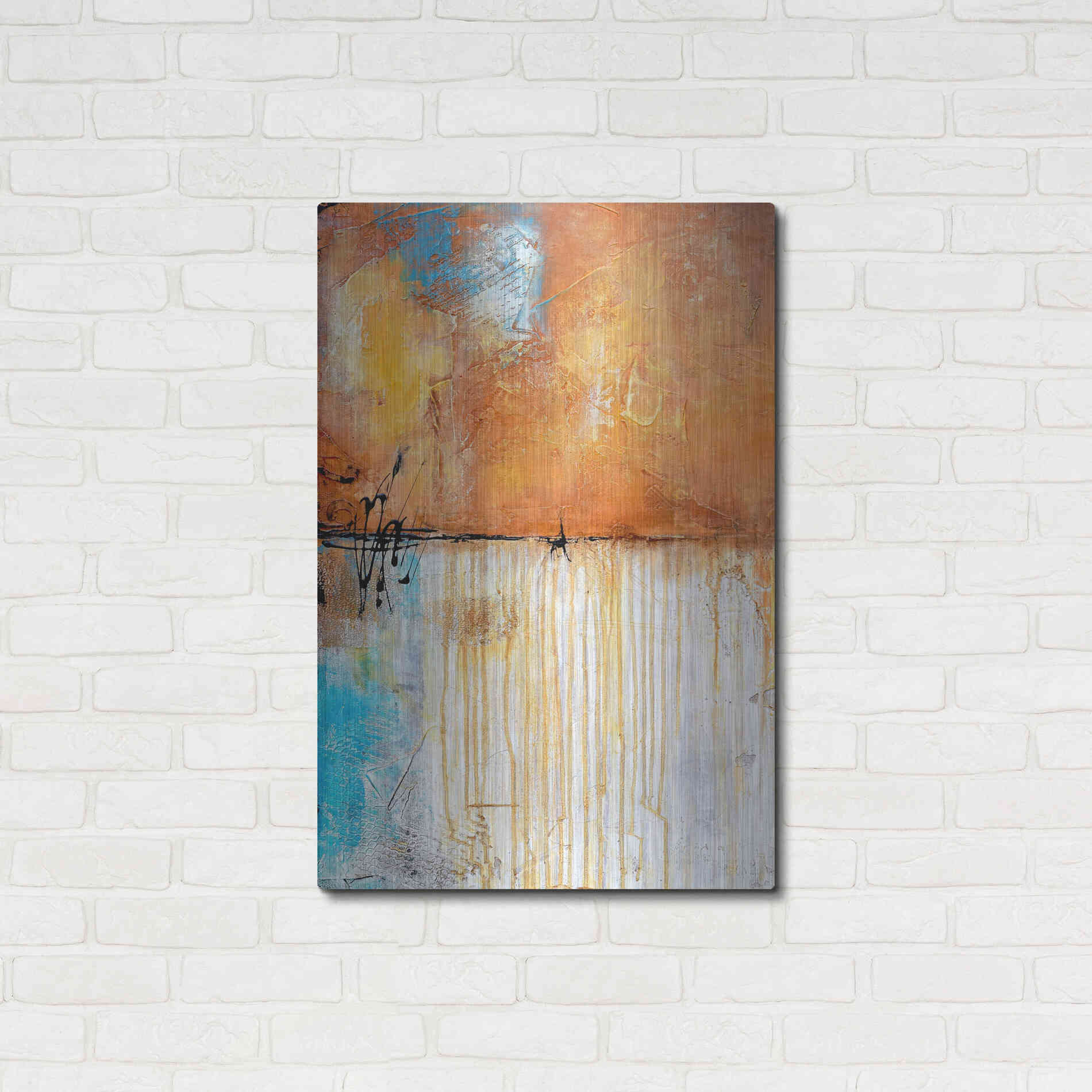 Luxe Metal Art 'November Rain I' by Erin Ashley Metal Wall Art,24x36