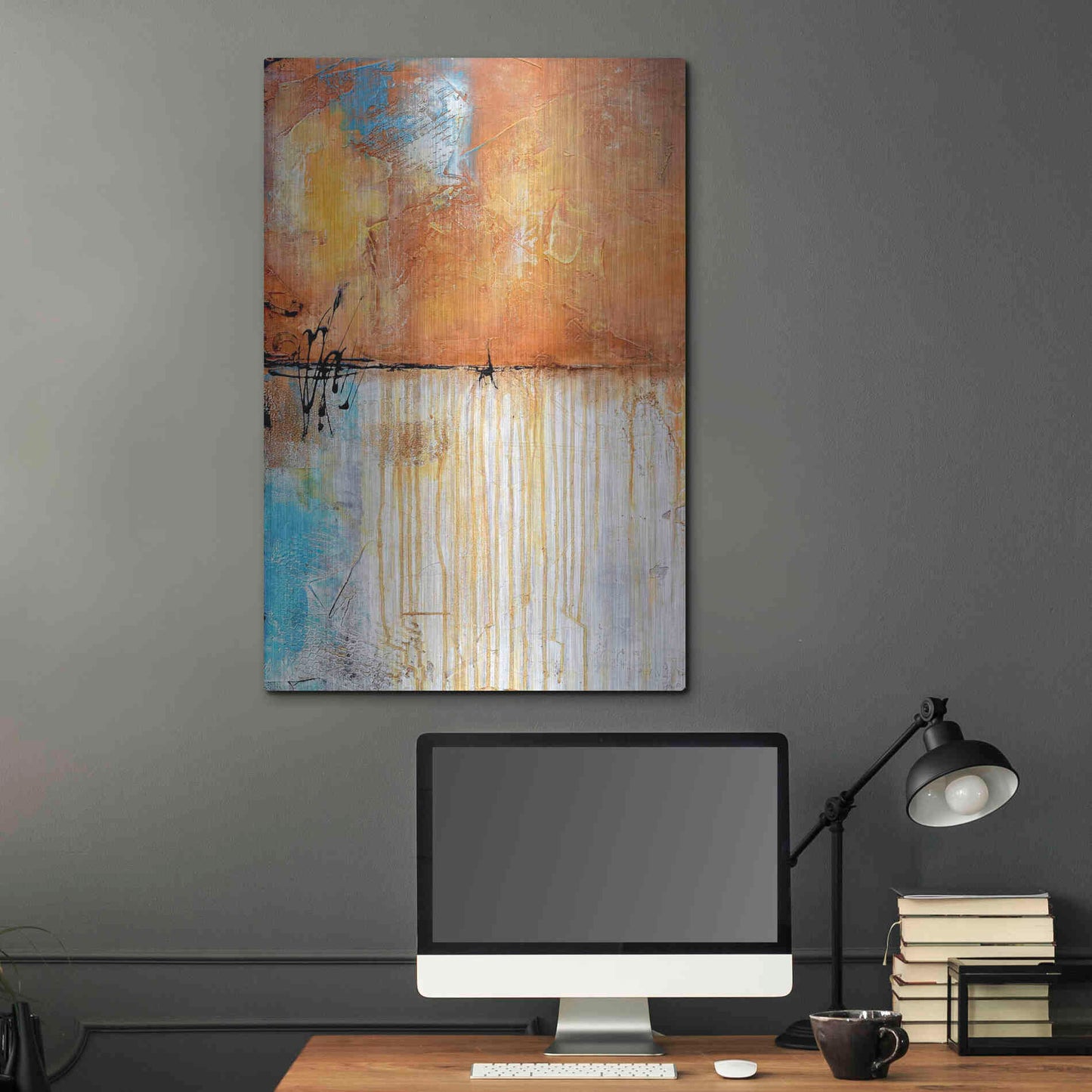 Luxe Metal Art 'November Rain I' by Erin Ashley Metal Wall Art,24x36