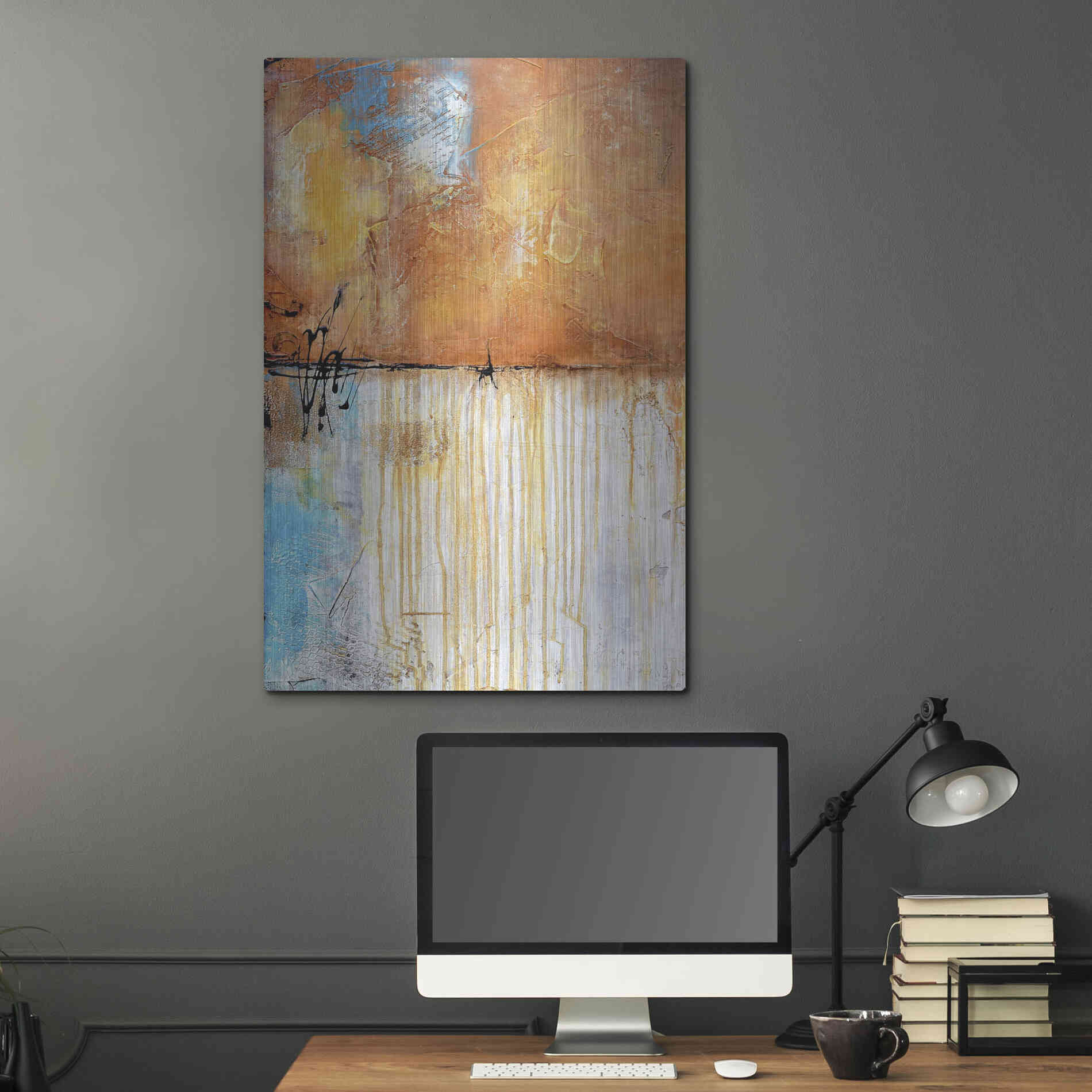 Luxe Metal Art 'November Rain I' by Erin Ashley Metal Wall Art,24x36