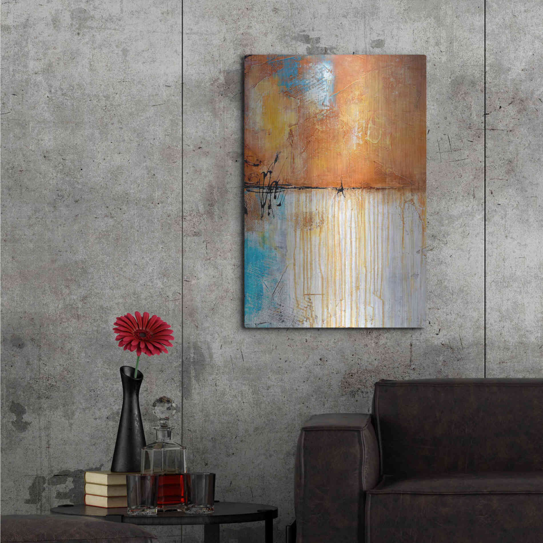 Luxe Metal Art 'November Rain I' by Erin Ashley Metal Wall Art,24x36