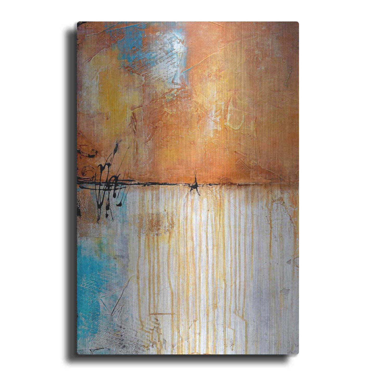 Luxe Metal Art 'November Rain I' by Erin Ashley Metal Wall Art