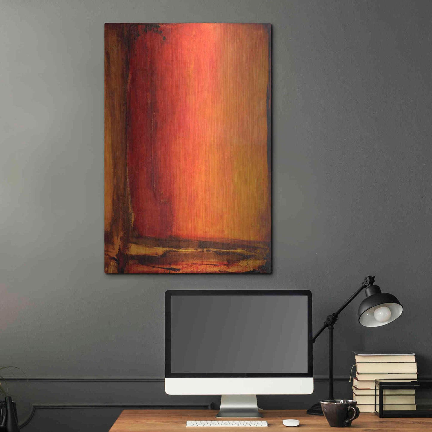 Luxe Metal Art 'Red Dawn II' by Erin Ashley Metal Wall Art,24x36