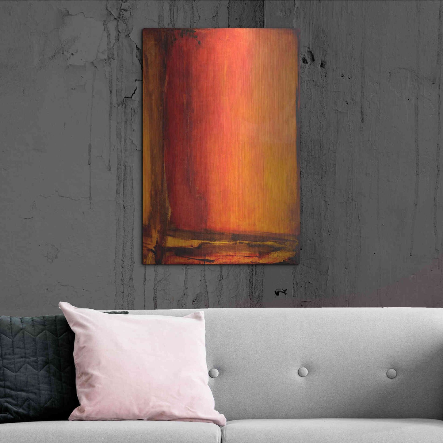 Luxe Metal Art 'Red Dawn II' by Erin Ashley Metal Wall Art,24x36