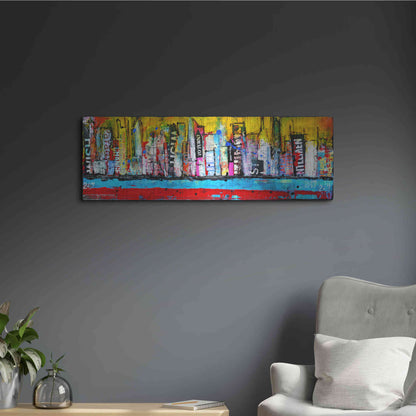 Luxe Metal Art 'Skyline' by Erin Ashley Metal Wall Art,36x12
