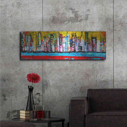 Luxe Metal Art 'Skyline' by Erin Ashley Metal Wall Art,48x16