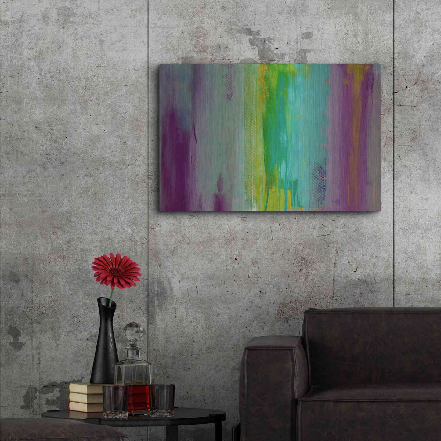 Luxe Metal Art 'Spring Stream I' by Erin Ashley Metal Wall Art,36x24