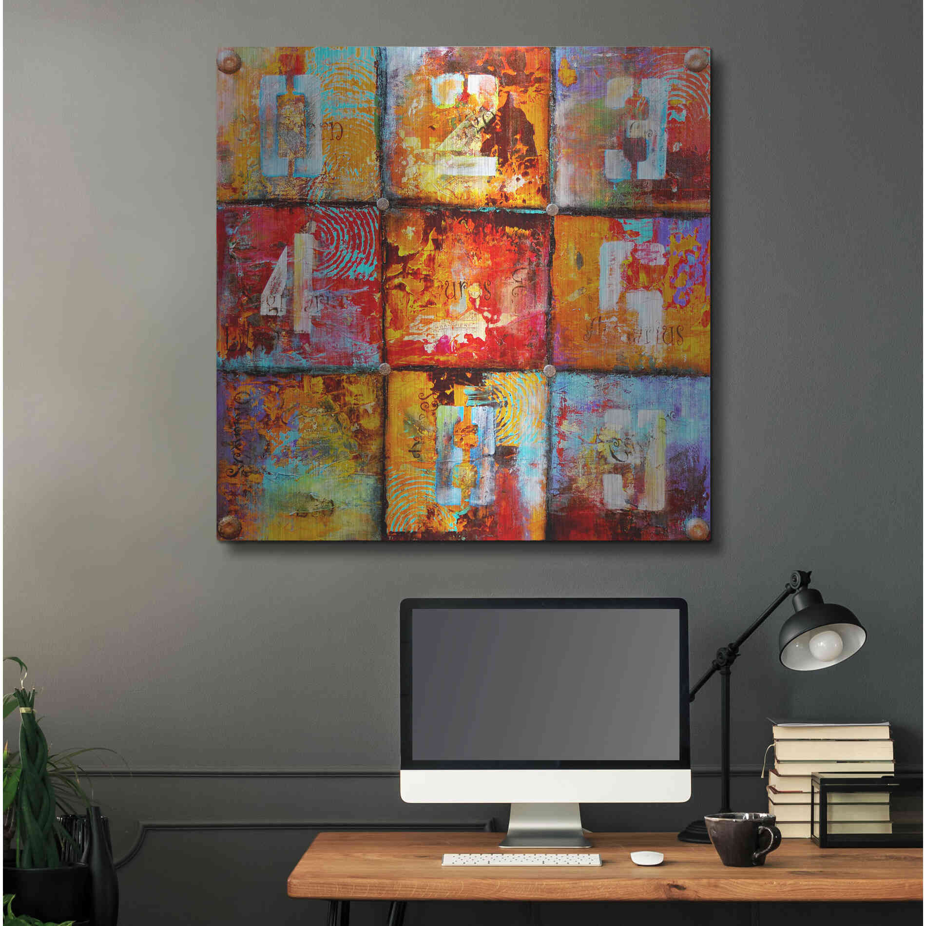 Luxe Metal Art 'The Ninth Block' by Erin Ashley Metal Wall Art,36x36