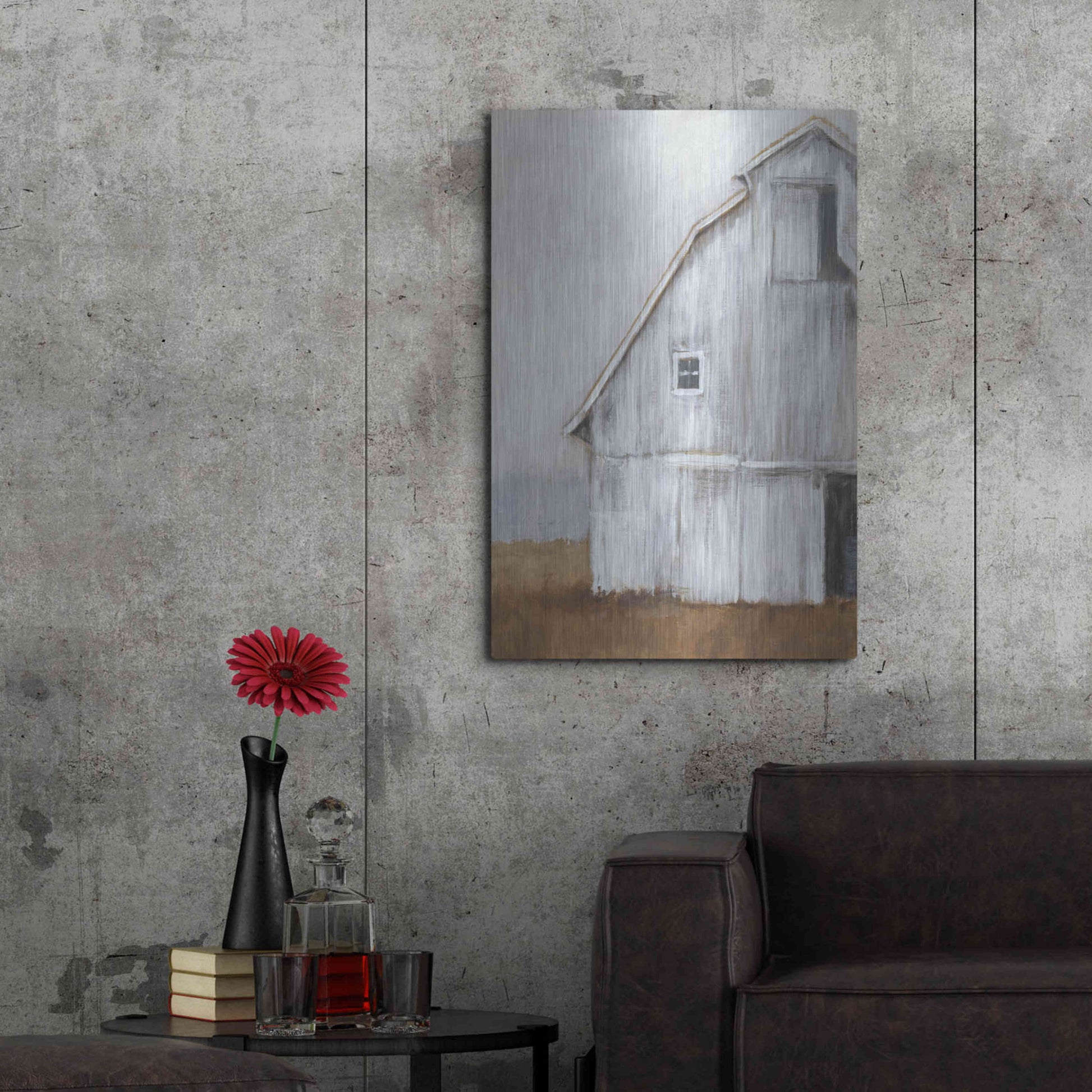 Luxe Metal Art 'Abandoned Barn II' by Ethan Harper Metal Wall Art,24x36